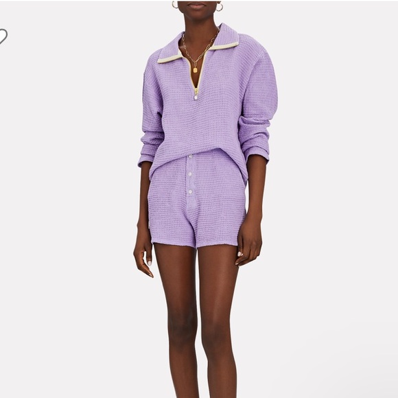 DONNI Waffle short in SKY / size small - Picture 3 of 4